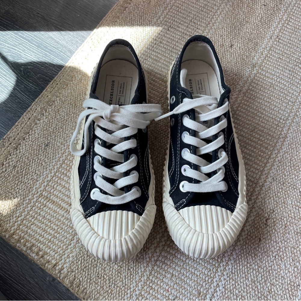 Excelsior shoes Lace up lace-up laced sneakers Black women